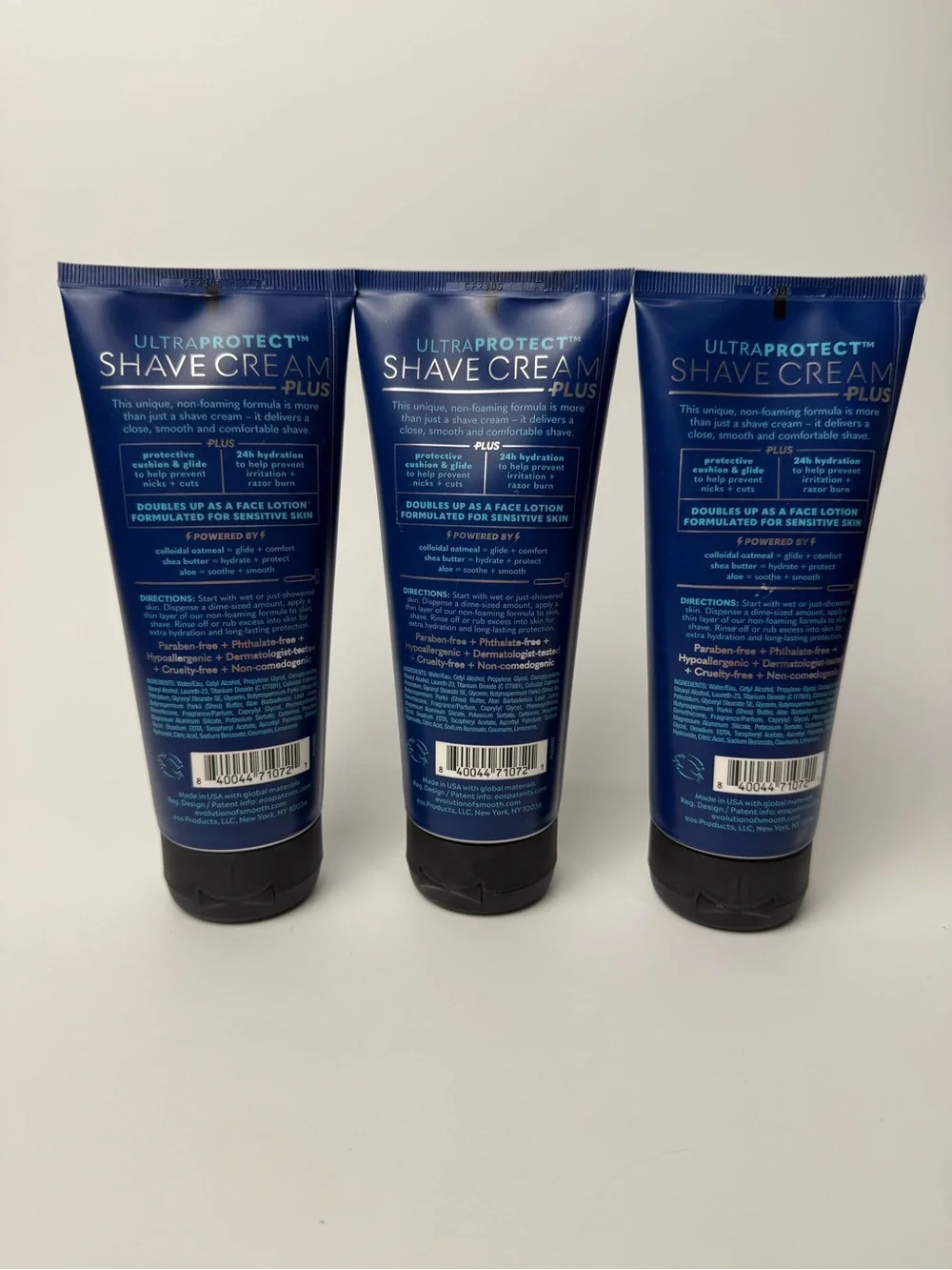 eos UltraProtect™ Men's Shave Cream, Blue Surf, Sensitive Skin, 7 Fl Oz (3 Pack)